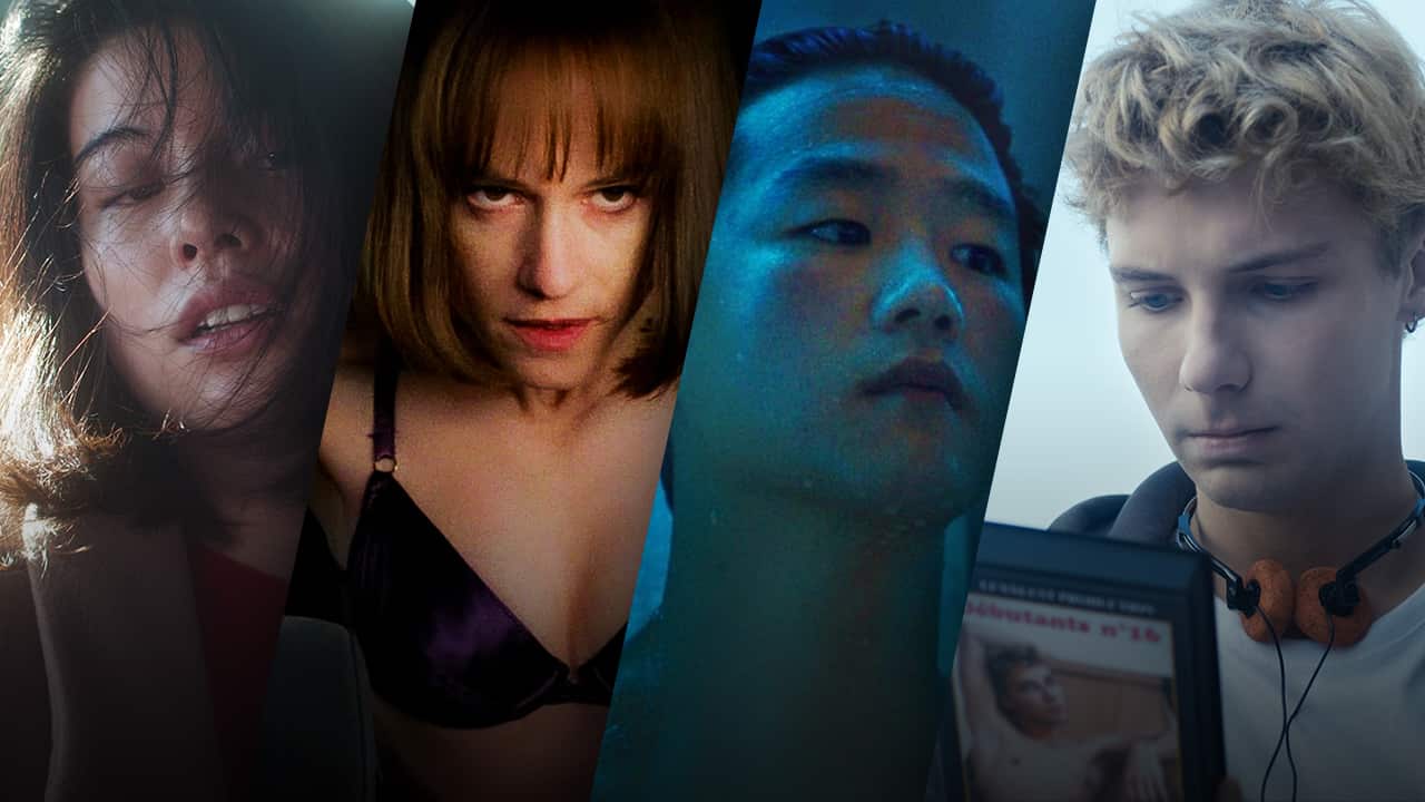 Composite image shows scenese from four Tv shows / movies.