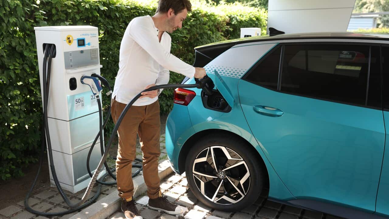 Charging a Volkswagen ID.3 electric car