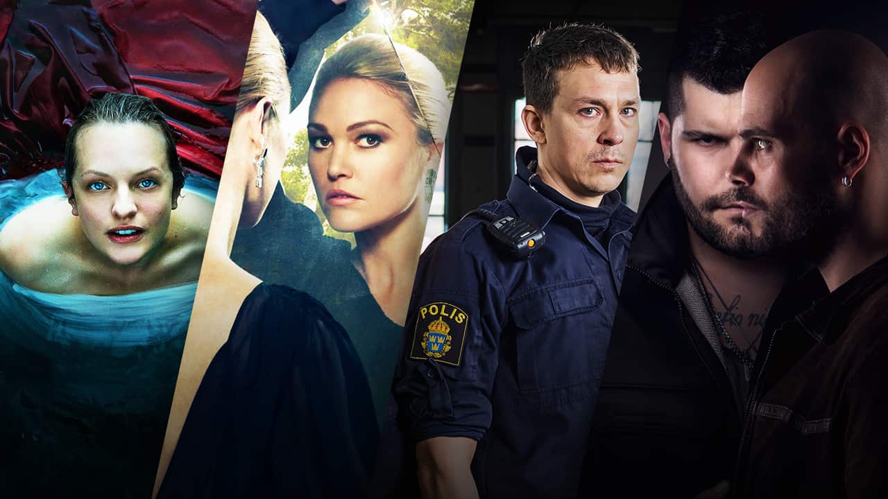 The Handmaid's Tale, Riviera, Thin Blue Line and Gomorrah key art