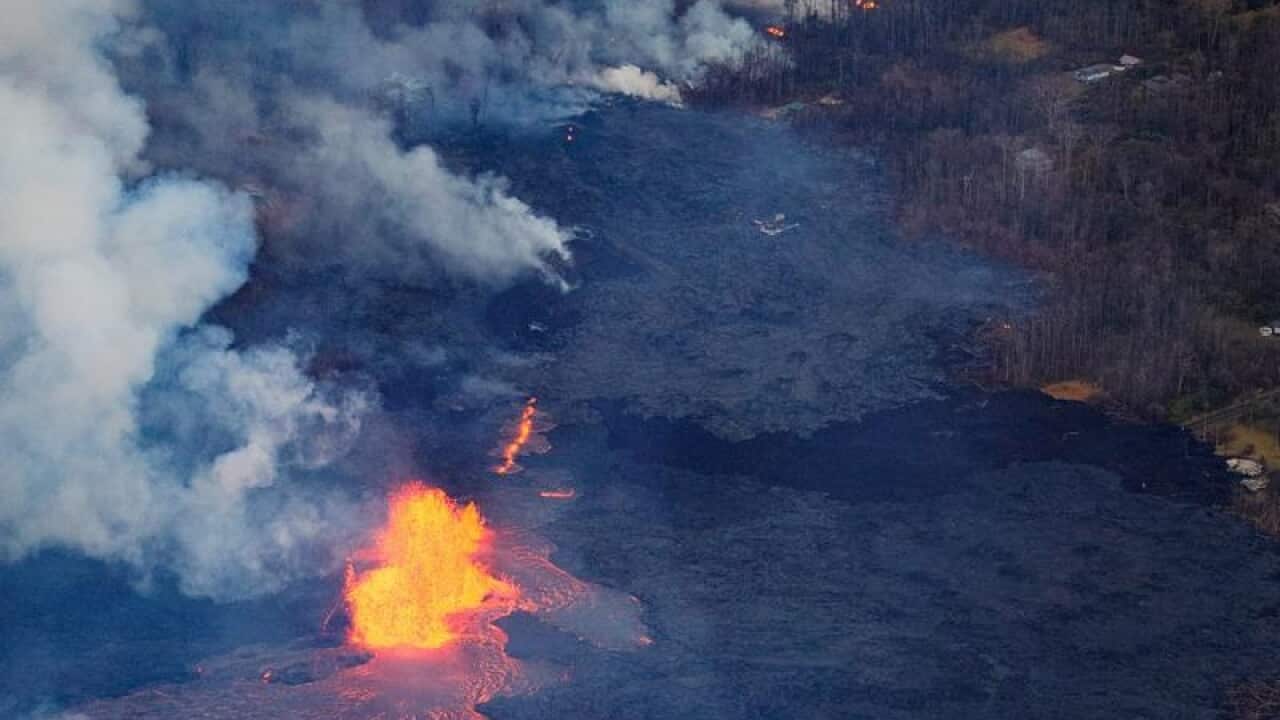 Immense lava flows from Kilauea volcano