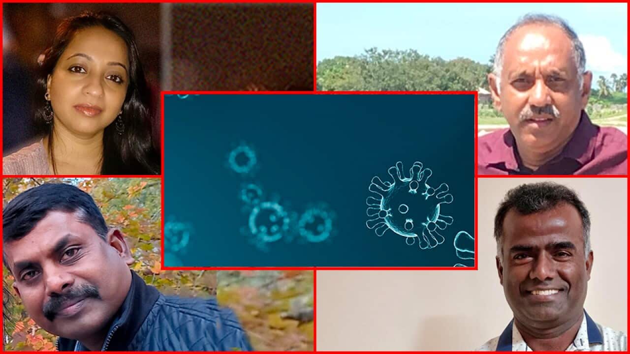 Jeeva (top left), Kumar (top right), Muthu (bottom right) and Raju (bottom left)