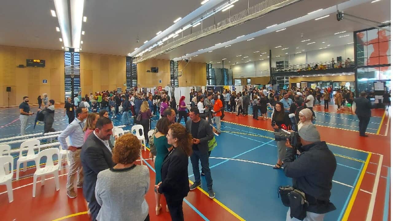 Part of the attendance at the expo