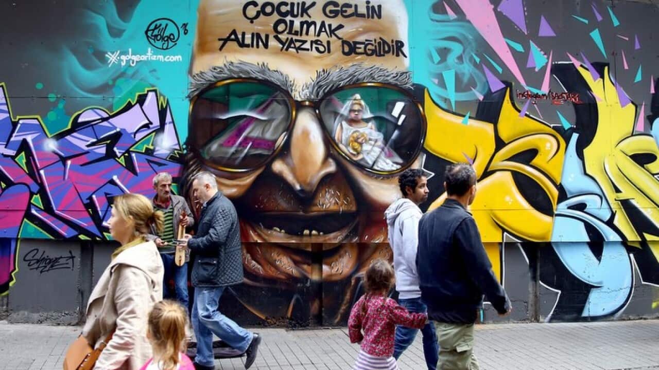 Social awareness graffiti in Istanbul