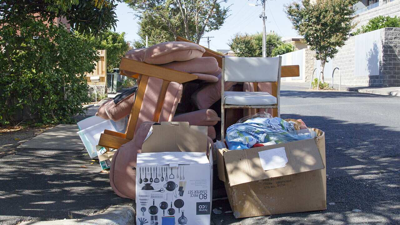Dumped house hold items in a residential area - Melbourne