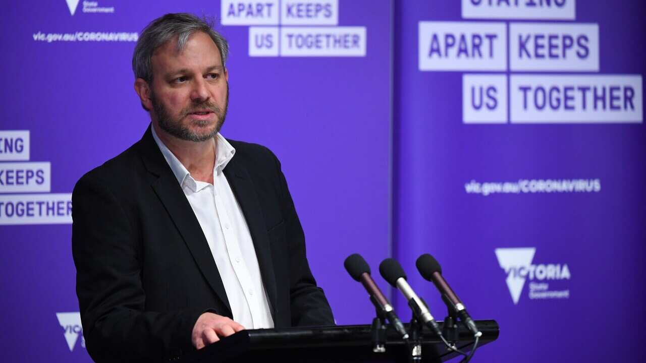 Victoria's Chief Health Officer Brett Sutton addresses the media
