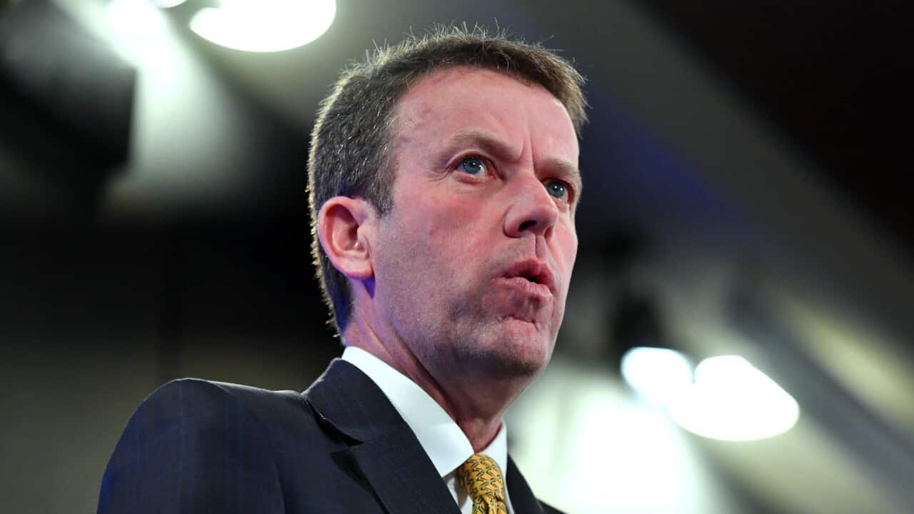 Minister for Education Dan Tehan at the National Press Club in Canberra, Friday, June 19, 2020. (AAP Image/Mick Tsikas) NO ARCHIVING