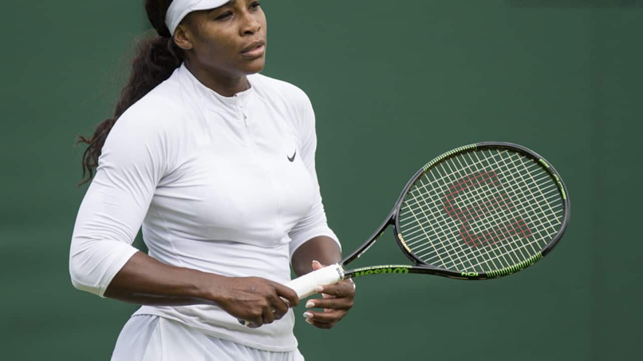 Serena Williams of USA during a training session