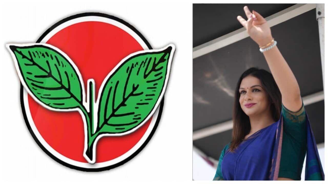 ADMK symbol and Absara Reddy