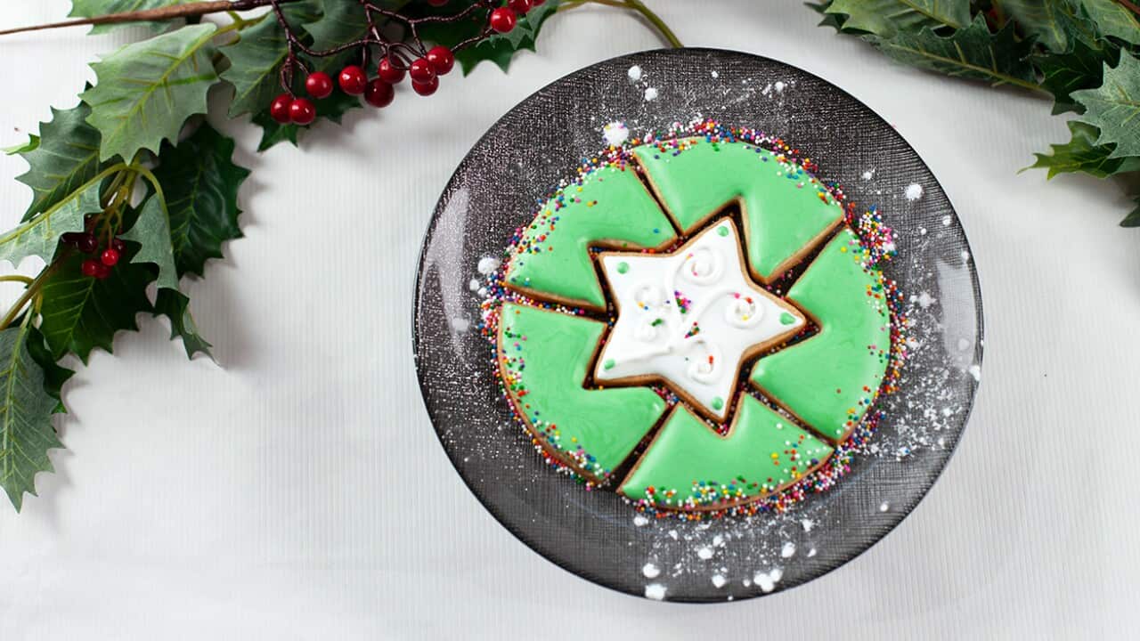 Christmas puzzle cookies