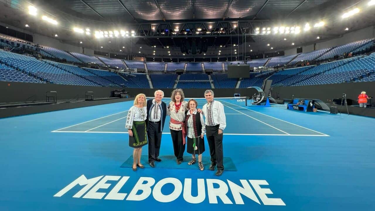 Representatives from Ukrainian combined choir Volya