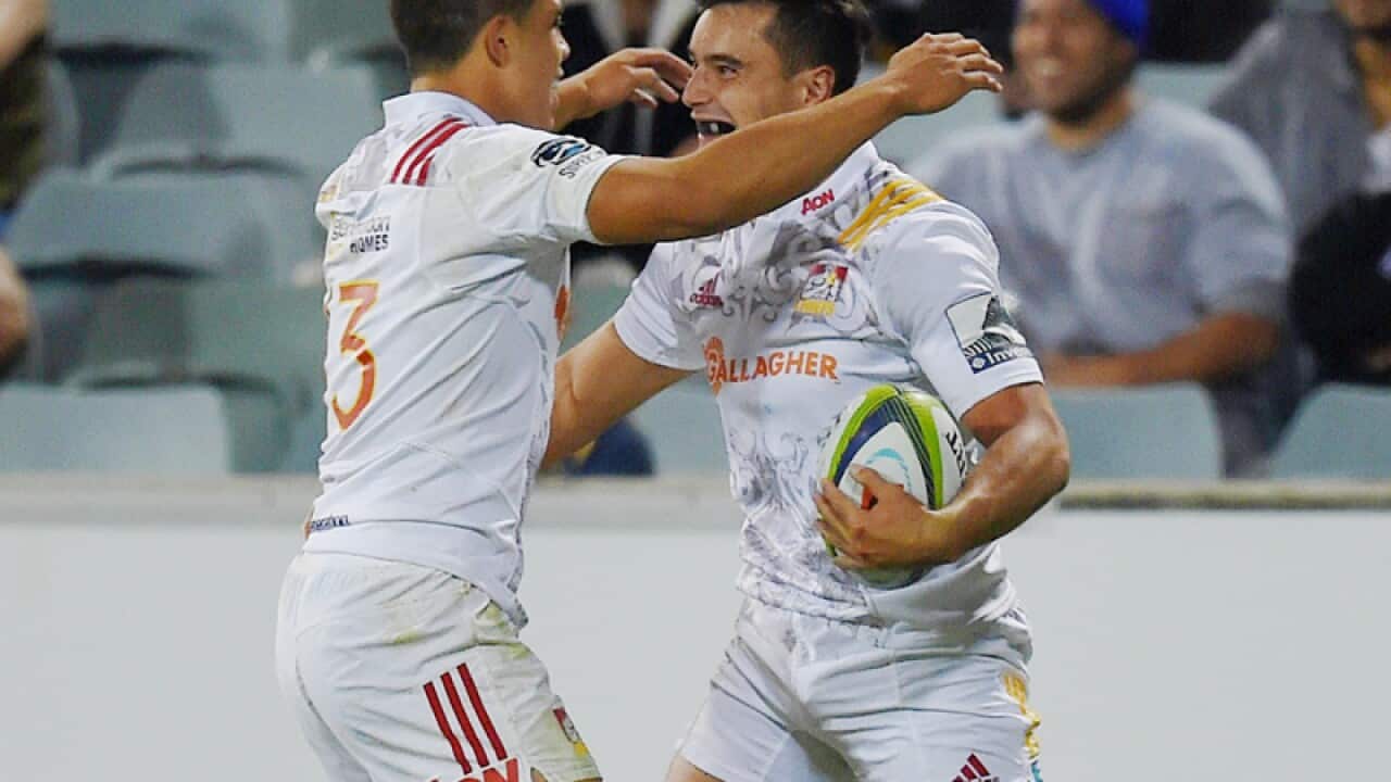 James Lowe of the Chiefs celebrates