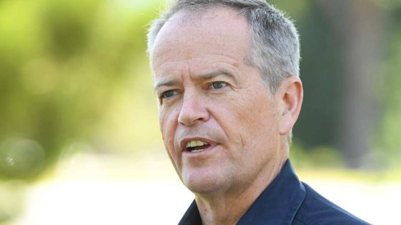 Australian Opposition Leader Bill Shorten addresses the media