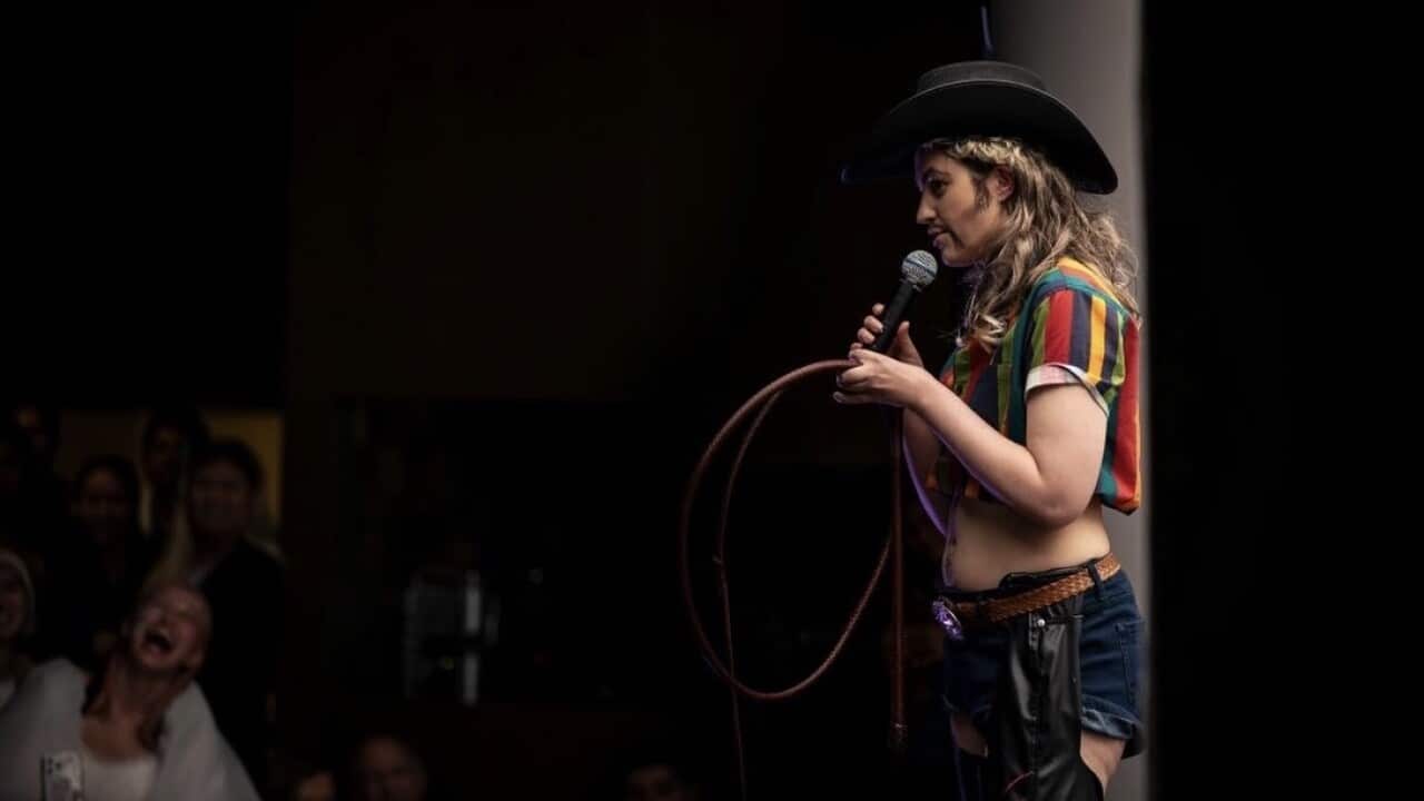 Drag king Milton Mango uses humour to add to the climate change conversation (Photo credit Teresa Tan).jpg