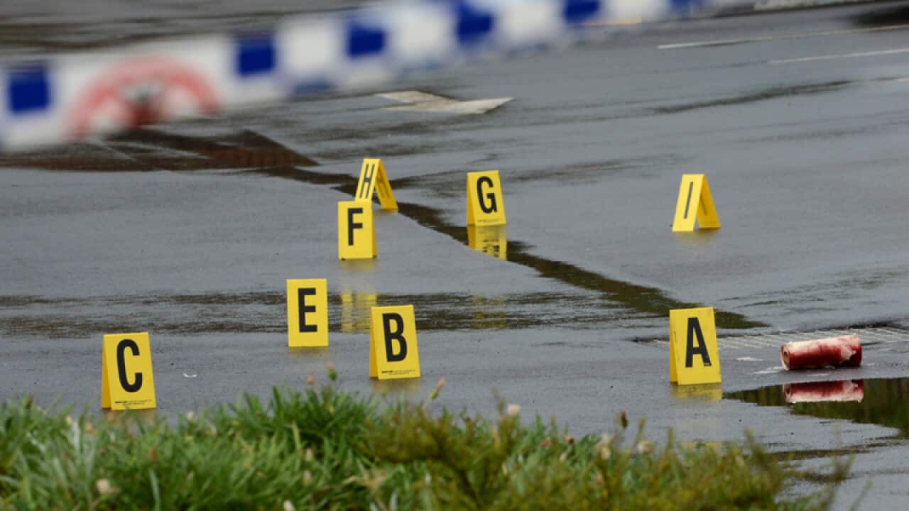 The scene of a fatal shooting in Eight Mile Plains in Brisbane