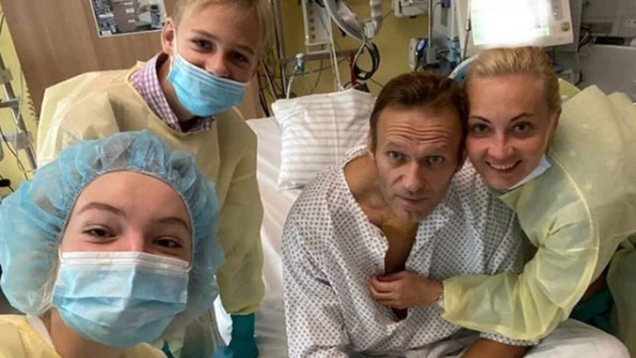 Alexei Navalny has spoken out for the first time since his suspected poisoning last month.