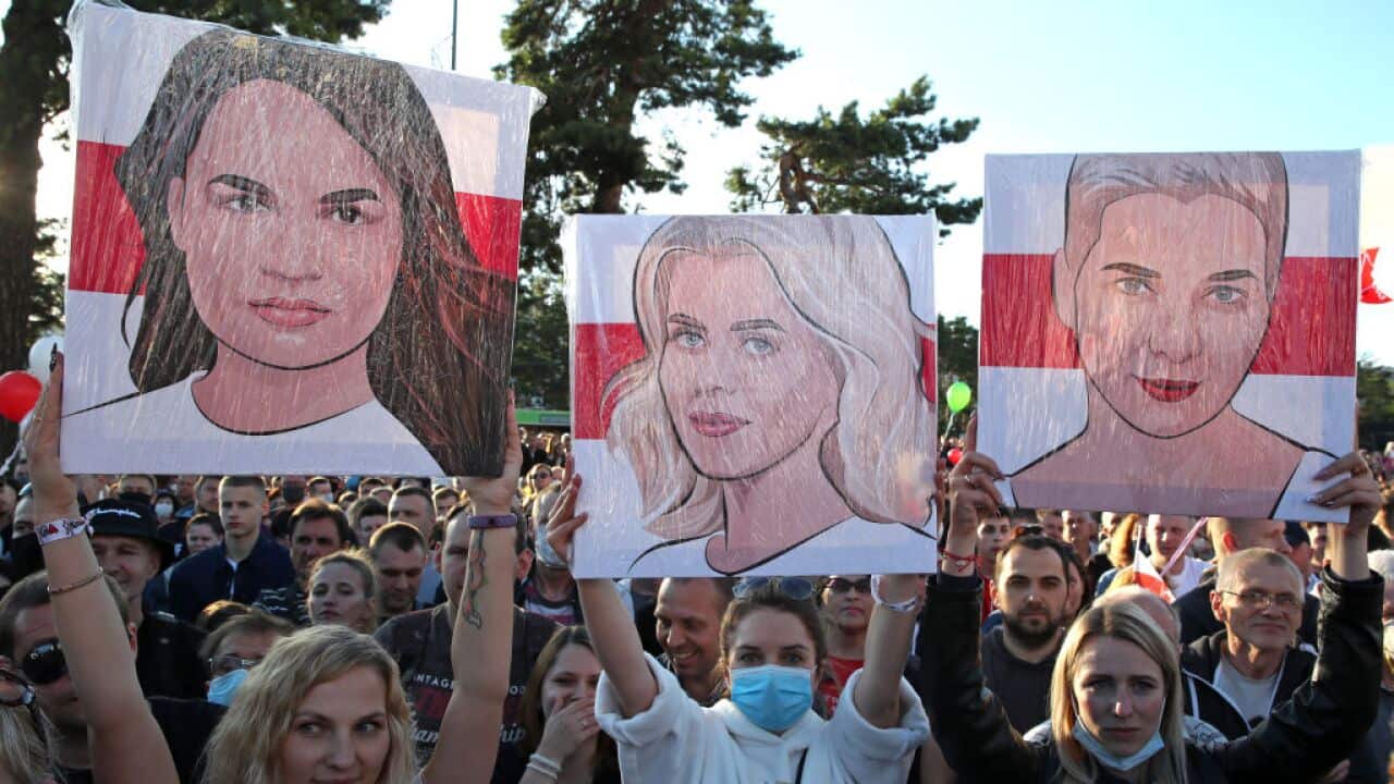 Belarusian presidential candidate Tsikhanouskaya on election campaign tour