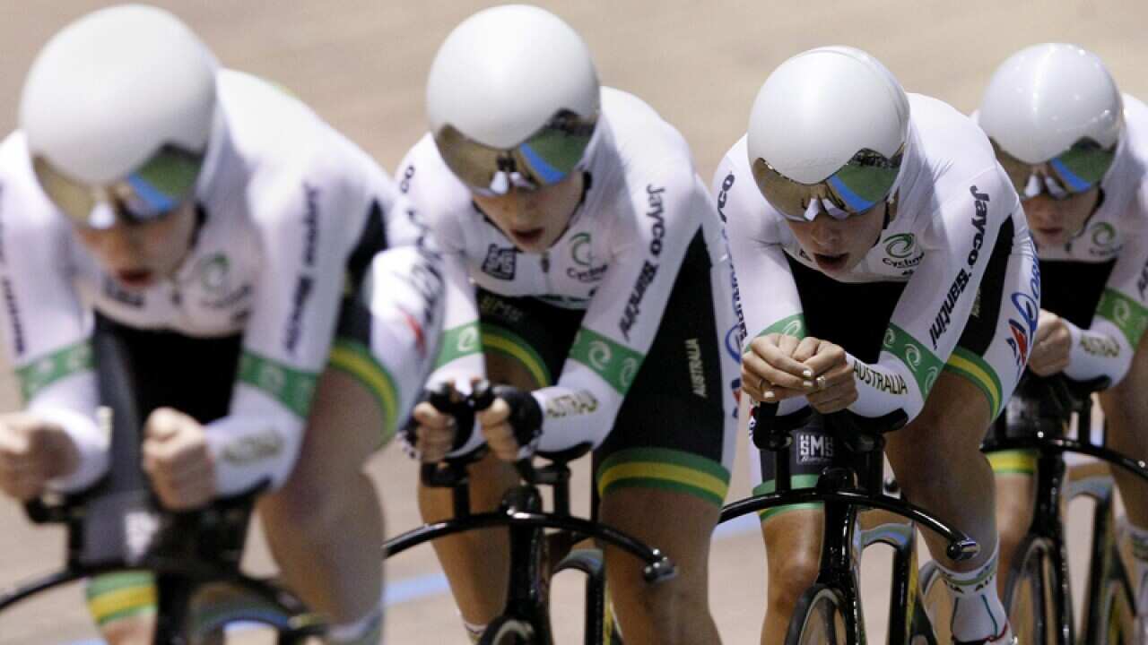 The Australian women's team pursuit squad