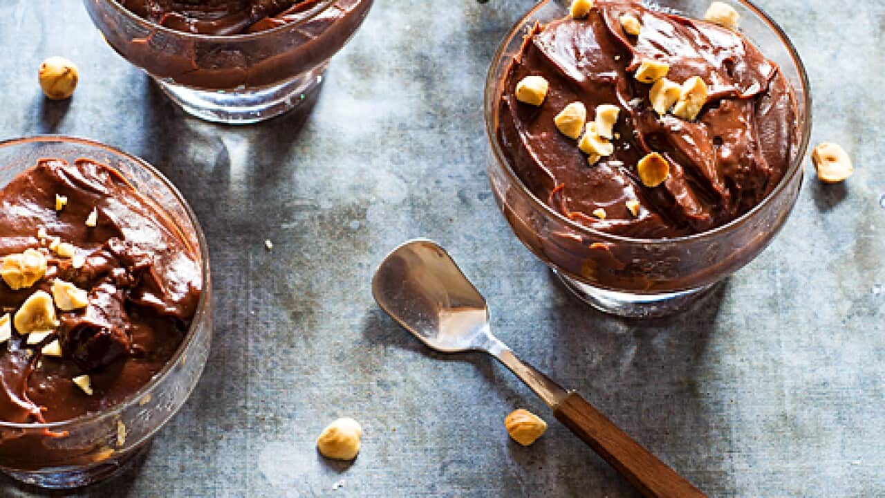 Chocolate and frangelico custard