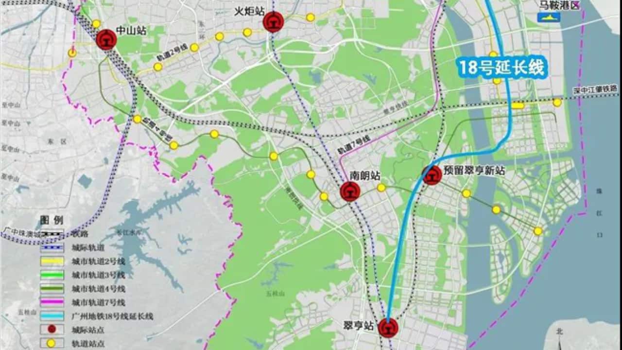 Metro 18 line map