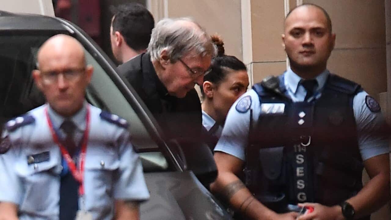 Cardinal George Pell arrives at the Supreme Court of Victoria in Melbourne, Wednesday, June 5, 2019.