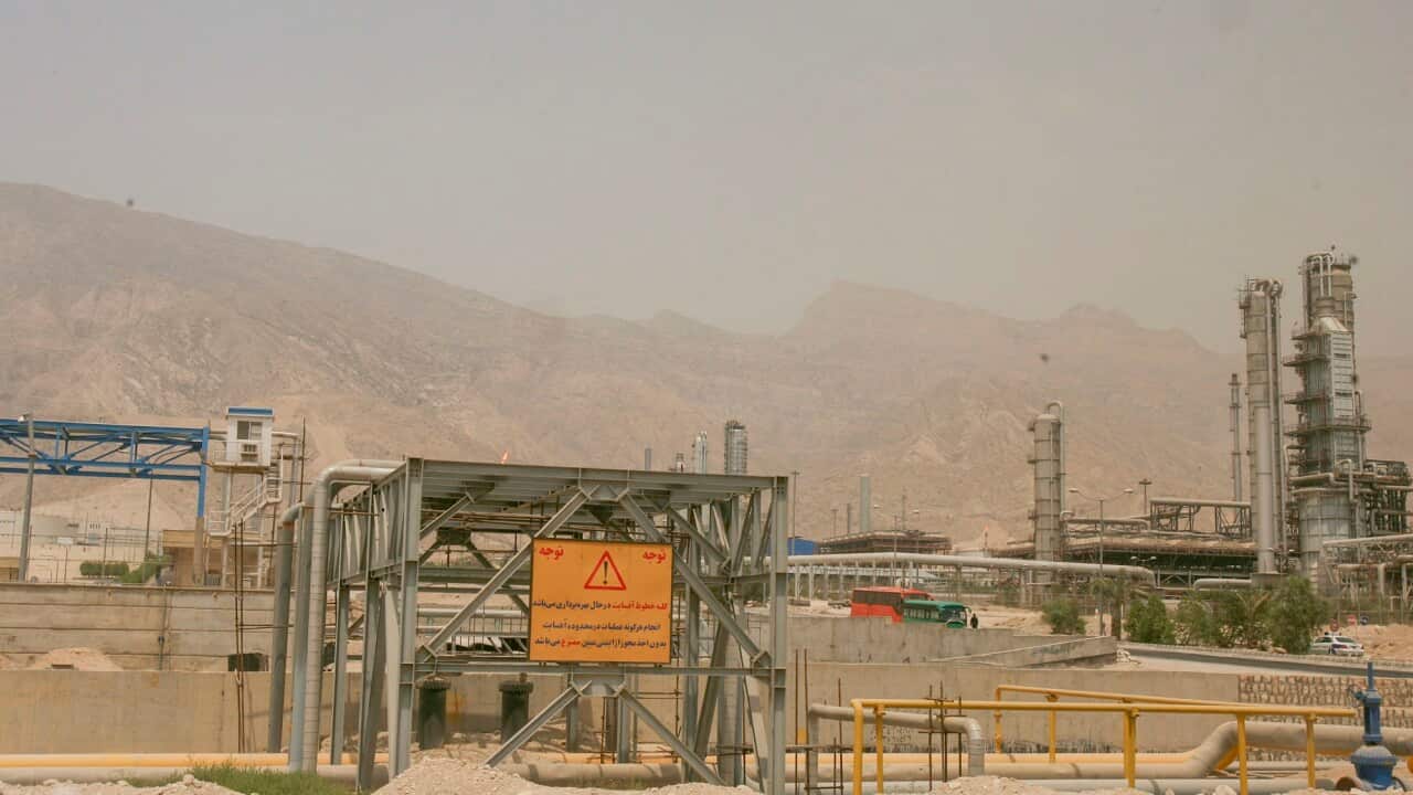 The exterior of a gas facility.