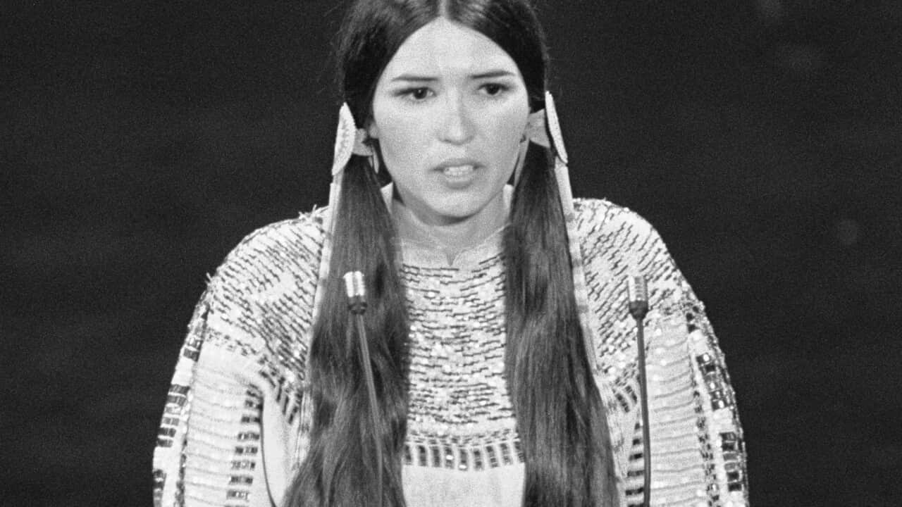 Sacheen Littlefeather Speaking at Academy Awards