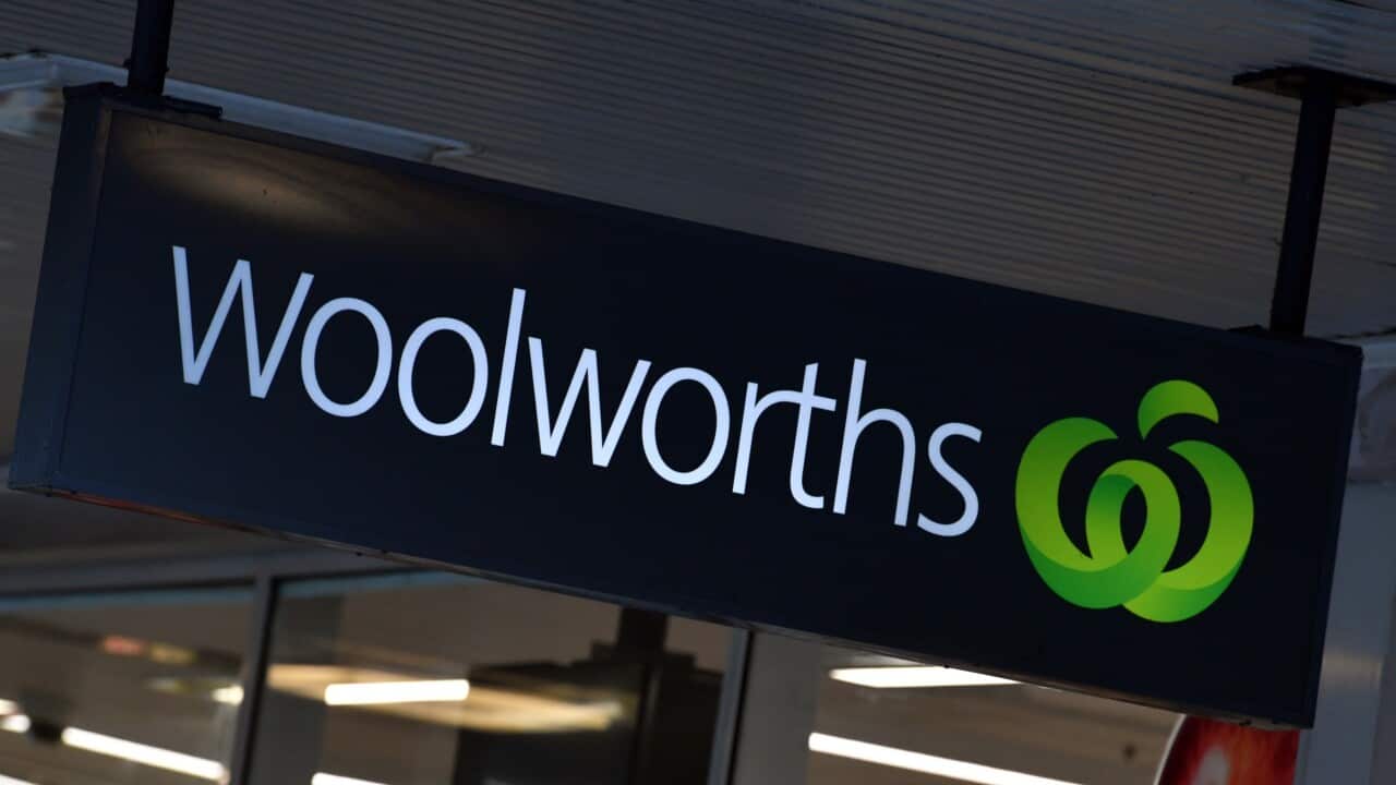 A Woolworths sign