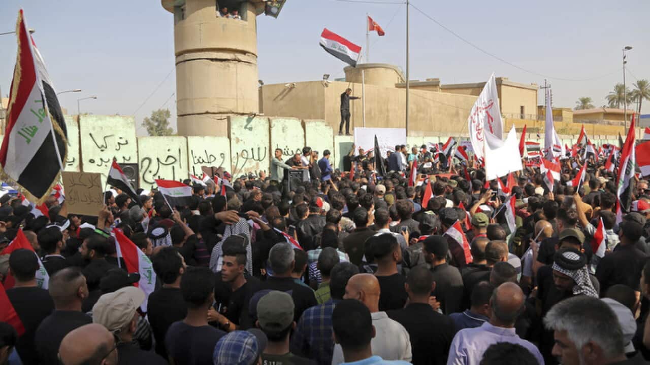 Supporters of Shiite cleric Muqtada al-Sadr