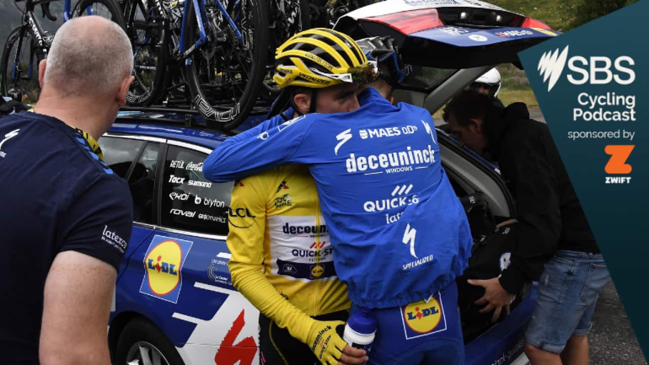 Julian Alaphilippe lost the yellow jersey to a galloping Egan Bernal as Stage 19 was cancelled due to snow and hail in the final 20km to finish-line