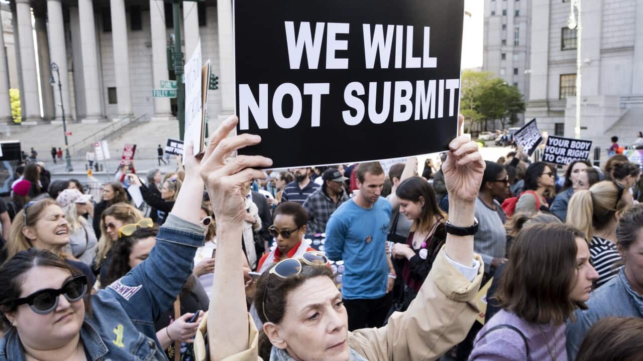 Rallies in May called for the protection of the United States' abortion laws after extreme anti-abortion laws passed in Alabama, Georgia, and Missouri.