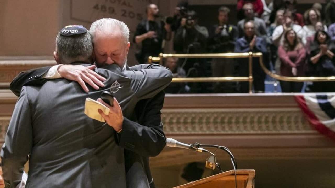 A vigil for the victims of the synagogue mass shooting