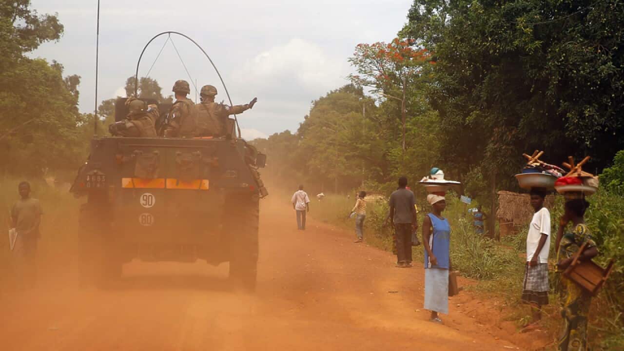 French forces on patrol in the Central African Republic