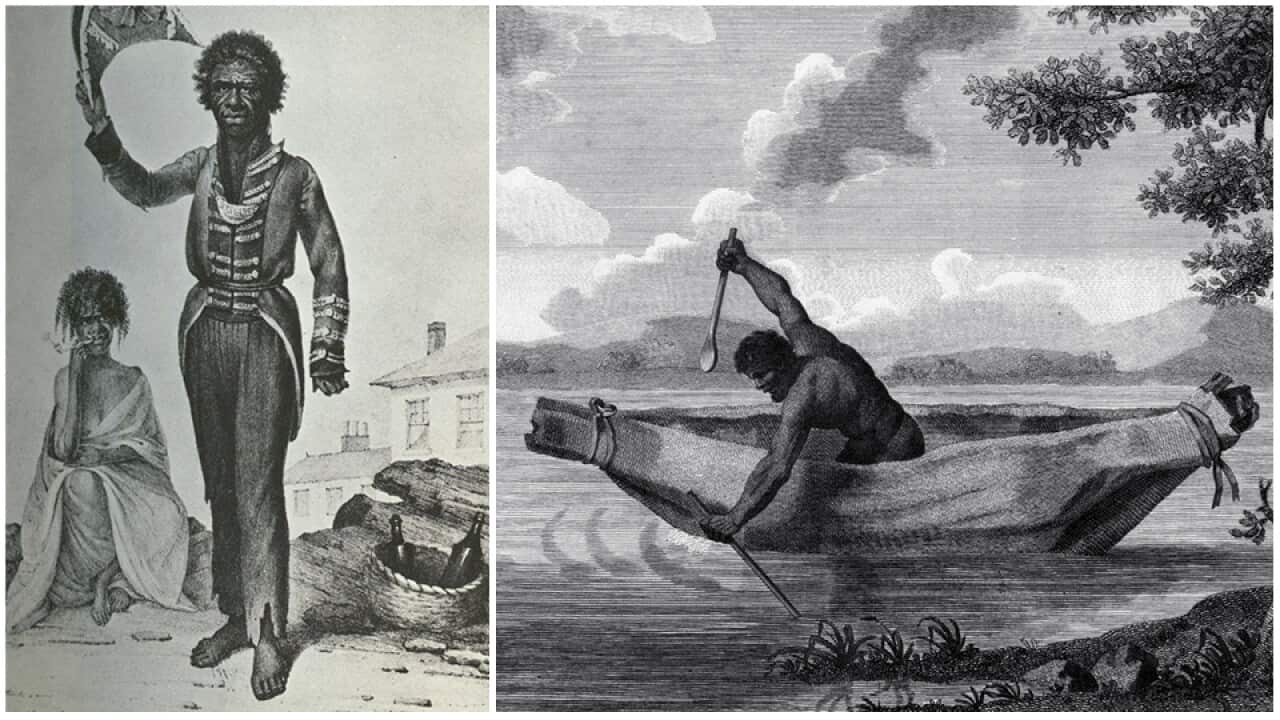 L: Bungaree, Australian aboriginal leader; R: Pemulwuy aka Pimbloy
