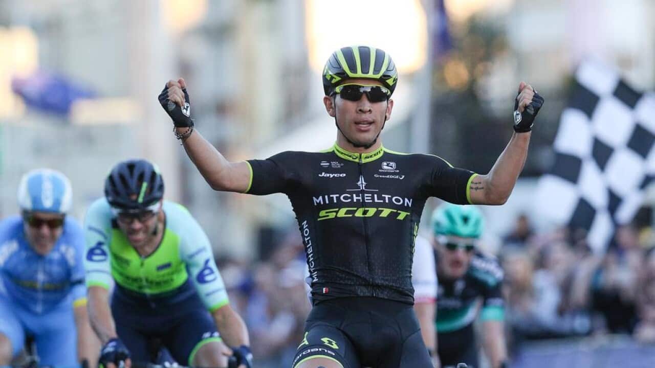 Caleb Ewan delivers a third consecutive victory at the Australian criterium championship.