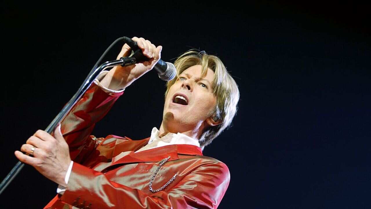 British singer David Bowie performs during a concert at the Zenith in Paris.