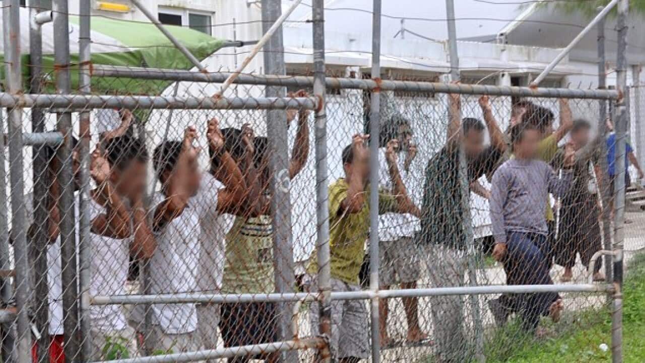 File image of detainees on Manus Island