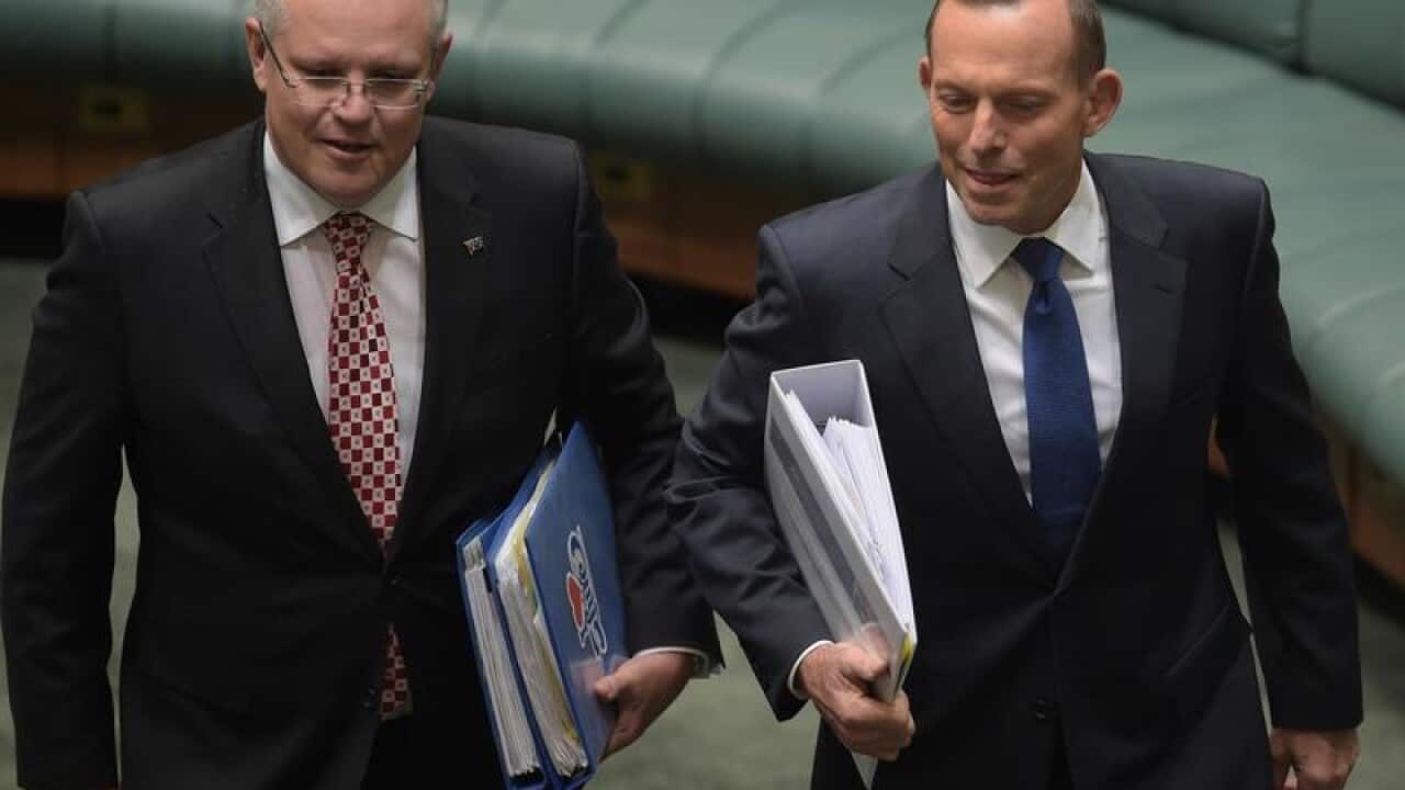 Scott Morrison (left) and Tony Abbott