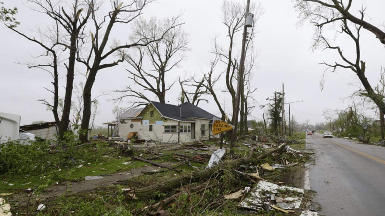Tornado aftermath in Nebraska.