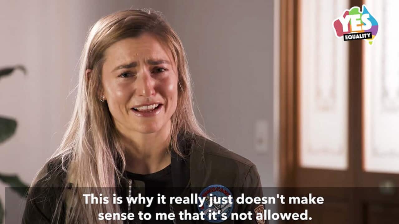A screenshot of Frances Abbott speaking in an advertisement for Australian Marriage Equality. (AAP Image/Australian Marriage Equality)