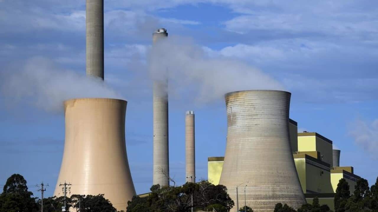 Loy Yang power station is seen in the La Trobe Valley