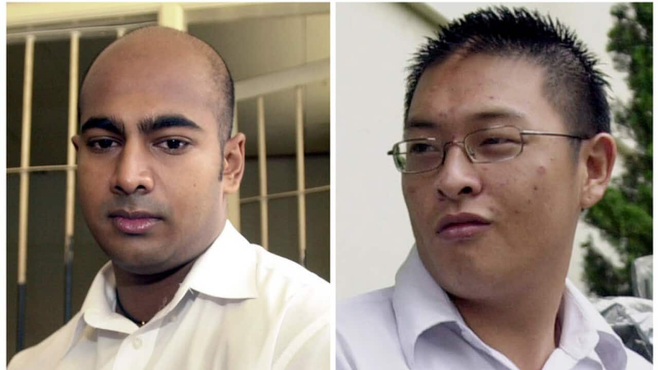 Myuran Sukumaran, left, and Andrew Chan