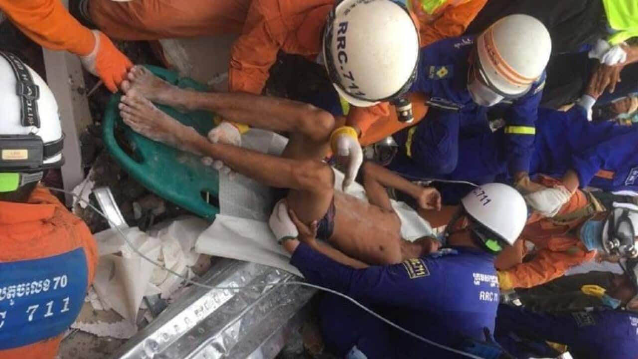 Victim of Sihanoukville building collapse