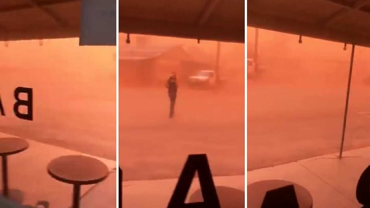 Dust storms near Broken Hill.