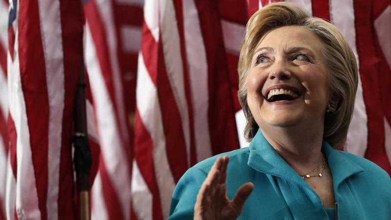 Democratic presidential candidate Hillary Clinton