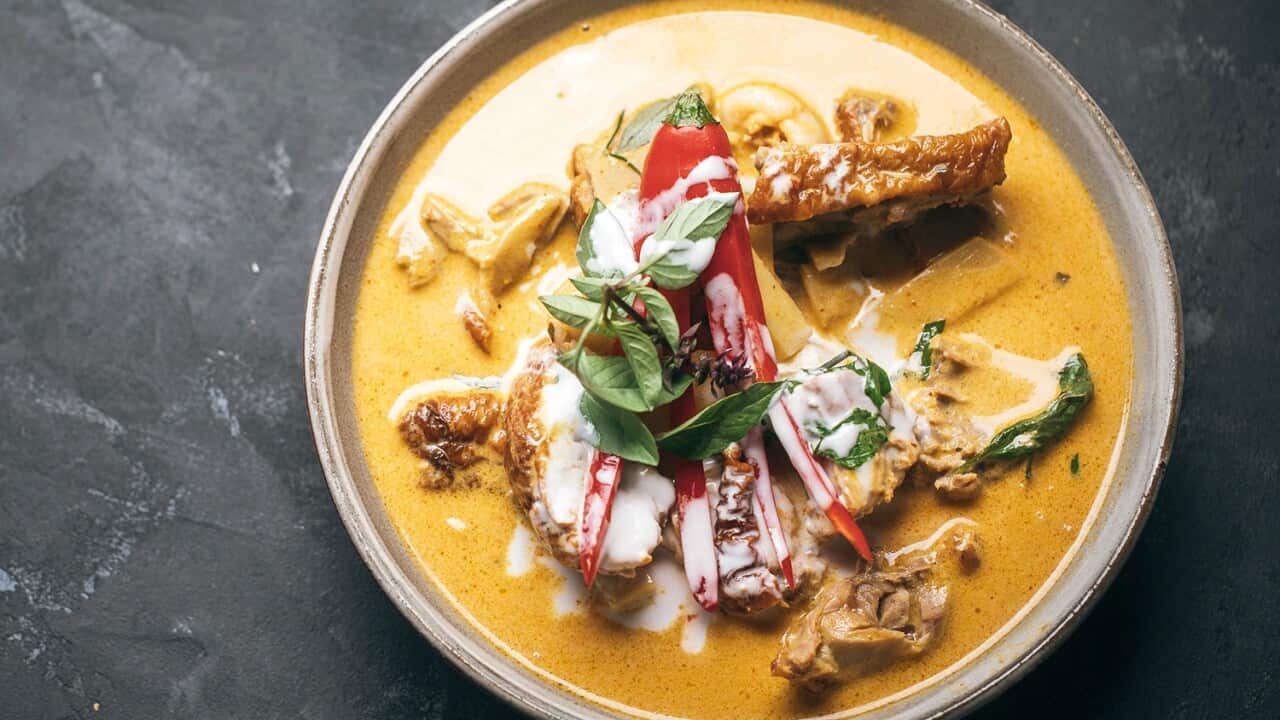 Red roast duck curry