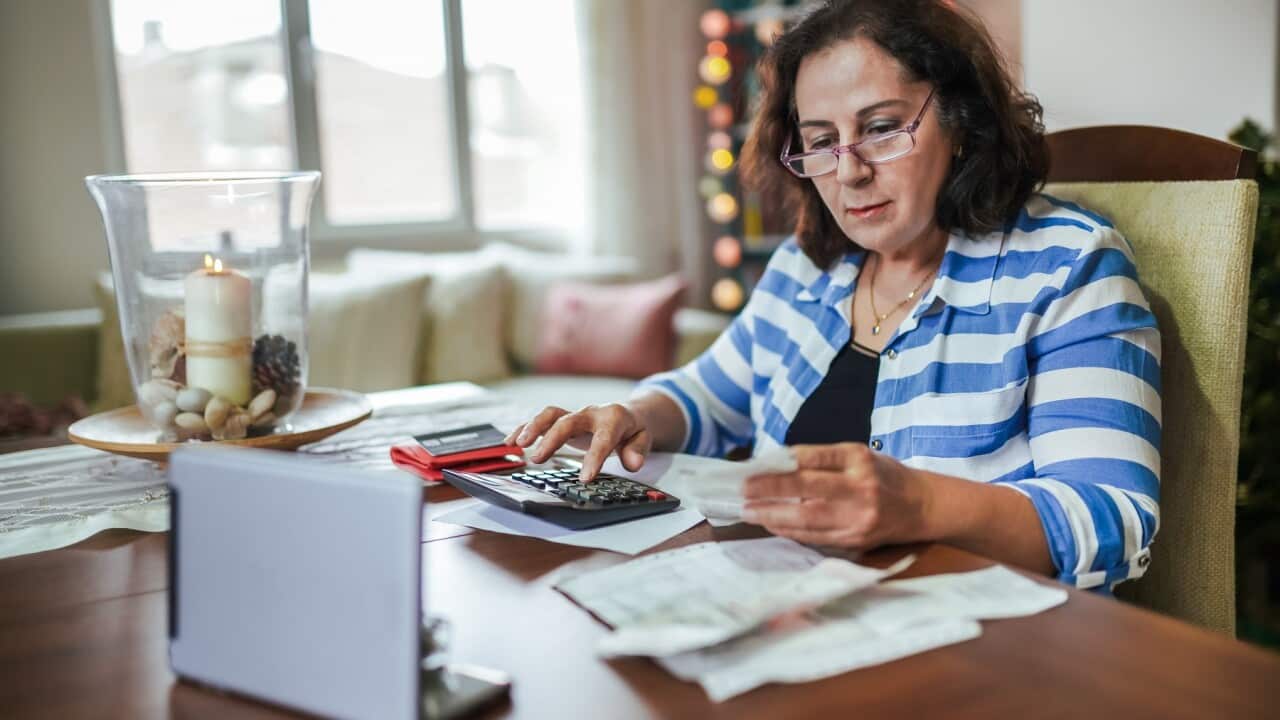 Retired woman managing on a low income