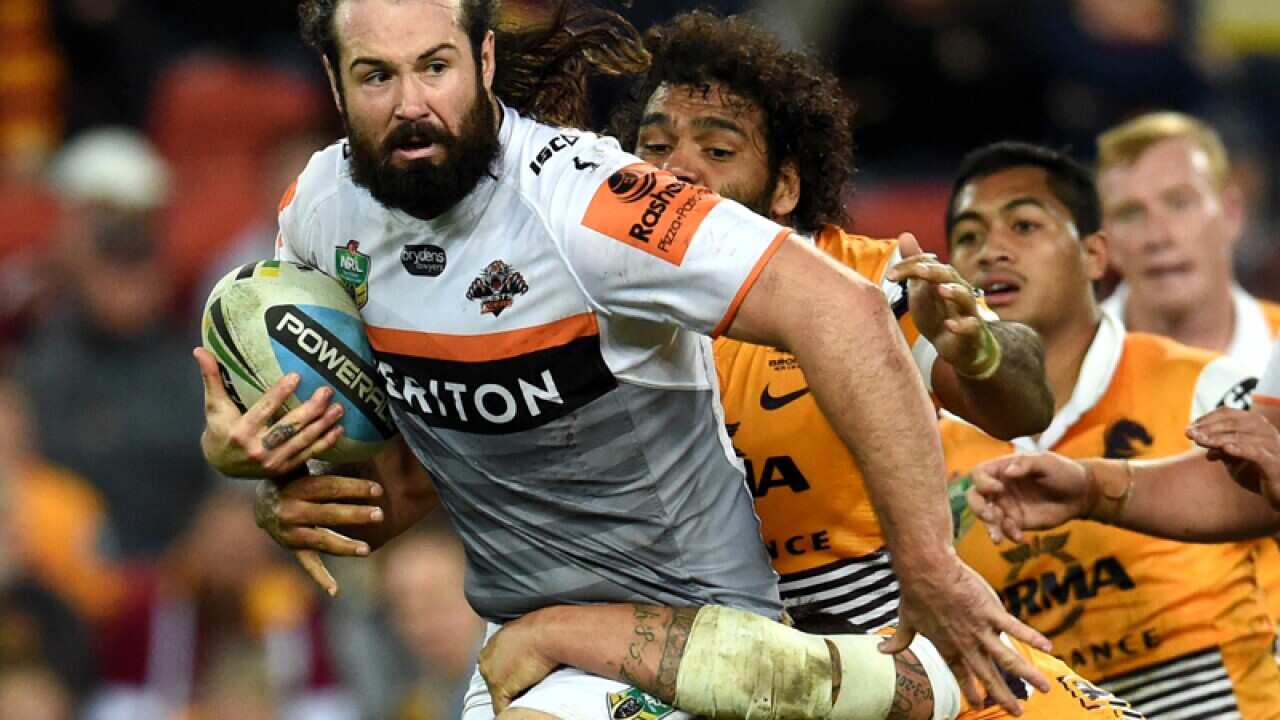 Aaron Woods of the Wests Tigers