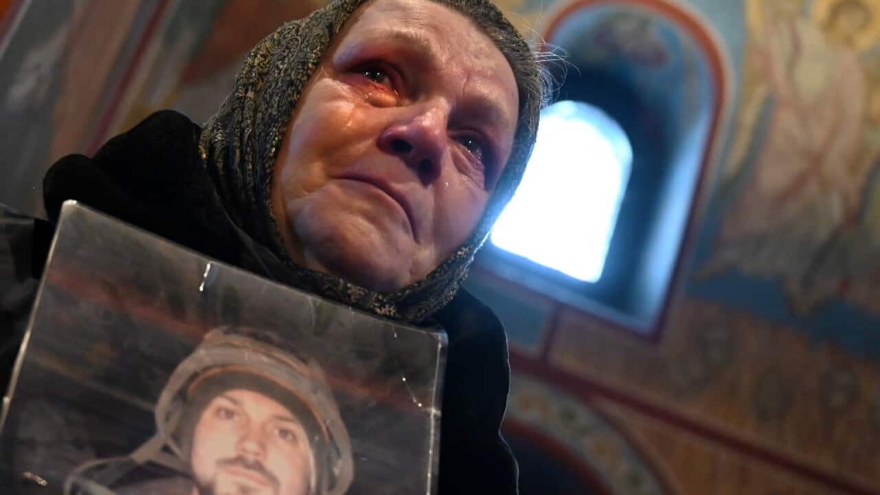 Ukrainian servicemen killed while defending the Donetsk airport in 2015 - in Kyiv on Jan. 21, 2020