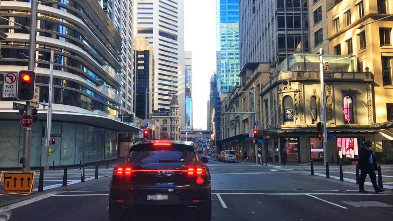 Sydney CBD's streets during lockdown