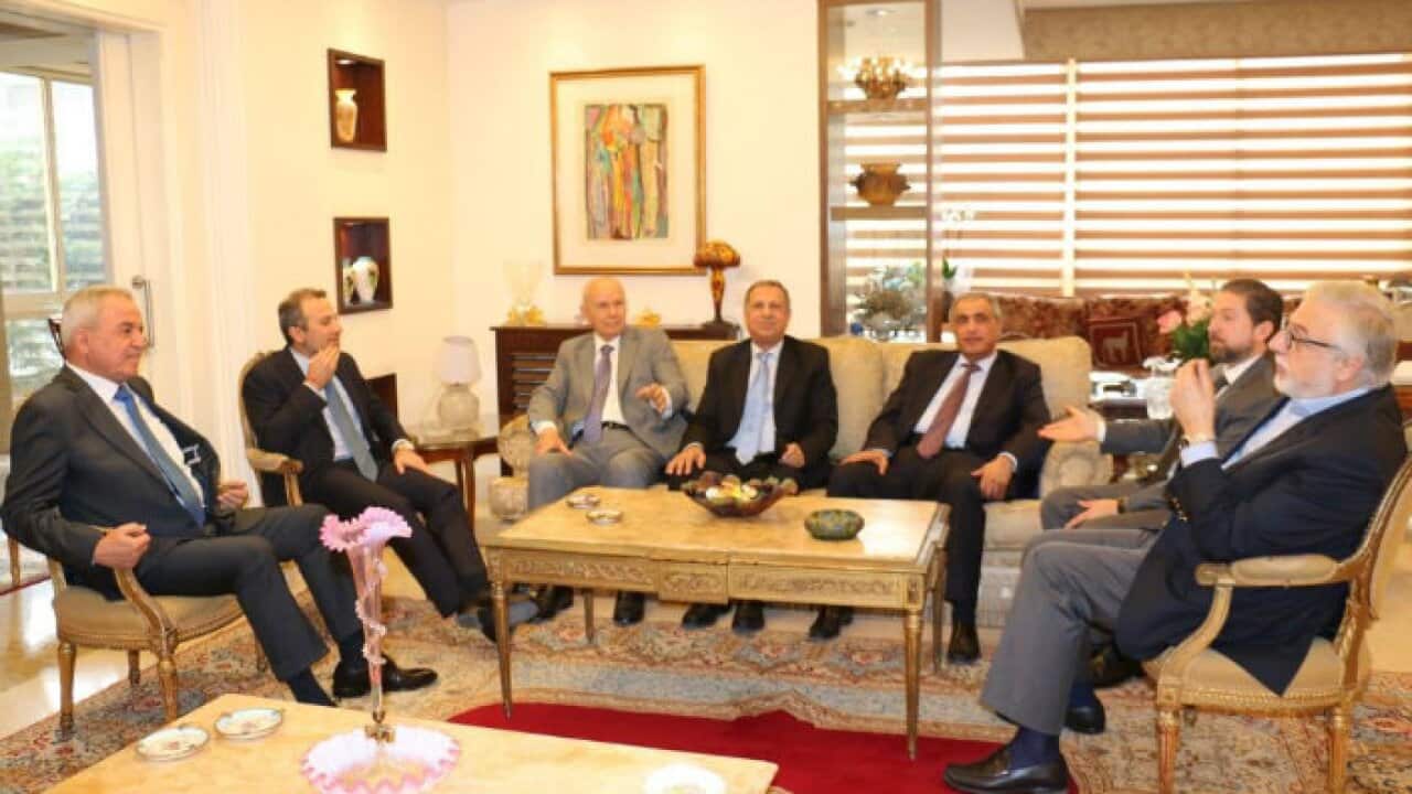 Gebran Basil in the meeting with the Sunni Delegation